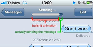 Айфон отправляет СМС