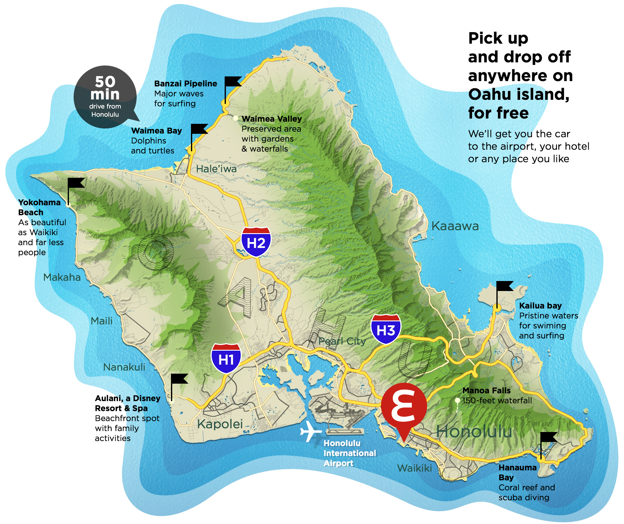Oahu Map 